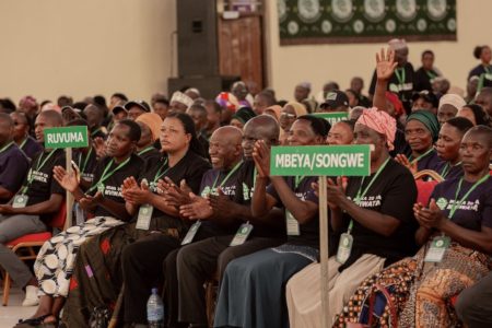 Members of MVIWATA gathered in the organization's AGM in Njombe, Tanzania. Photo: Fiola Seruba / Pan Africanism Today and Kingson Mazee