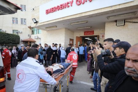 Health workers in Gaza are under attack on multiple fronts, with their capacity to deliver care greatly diminished. Photo: PRCS