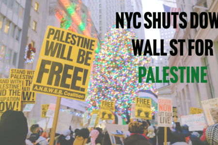 nyc wall st protest palestine