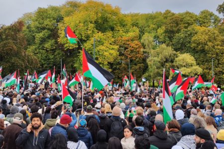 A Palestine solidarity demostration in Norway (Photo: UngKom)