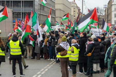 A Palestine solidarity demo in Copenhagen. (Photo: Dagbladet Arbejderen)
