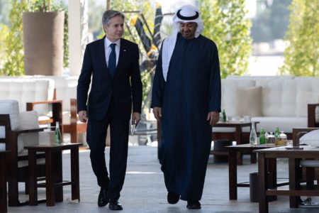US Secretary of State meets UAE President Mohamed Bin Zayed on January 8, 2024, in his fourth West Asia tour since the beginning of the Israeli war on Gaza.