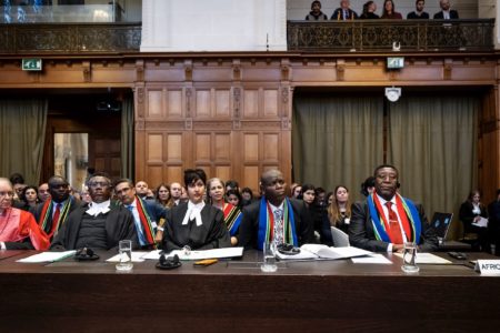 Members of the South African Delegation at the ICJ. Photo: ICJ
