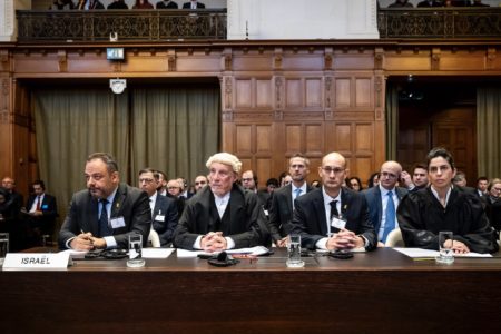 Israel's legal team at the ICJ. Photo: International Court of Justice