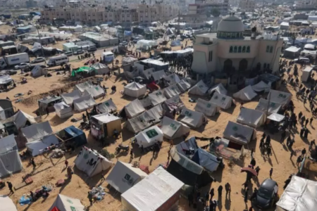 A camp in Rafah. Photo: WAFA News