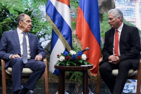 Russian Foreign Minister Sergei Lavrov with Cuban President Miguel Díaz-Canel. Photo: Foreign Ministry Russia