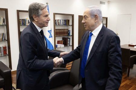 Secretary of State Antony J. Blinken meets with Israeli Prime Minister Benyamin Netanyahu in Tel Aviv, Israel, January 9, 2024. Photo: State Department