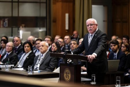 Head of the delegation of the State of Palestine, Riyad Malki, Minister for Foreign Affairs and Expatriates of the State of Palestine. Photo: ICJ