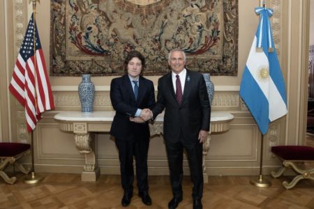 Argentine President Javier Milei with US Ambassador in Argentina Marc Stanley