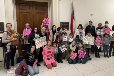 CODEPINK is one of the organizations that has been confronting elected officials over their support of Israel's genocide. Photo: CODEPINK