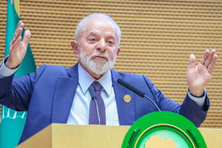Lula en la Cumbre de la Unión Africana en Addis Abeba, Etiopía, donde fue noticia con sus comentarios sobre el genocidio en Gaza (Foto: Ricardo Stuckert)
