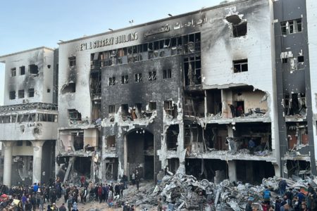 Al Shifa Hospital after the latest two-week Israeli siege.