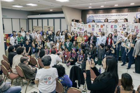 Health activists during the closing of the 5th People’s Health Assembly, Mar del Plata, Argentina, April 11, 2024. Photo: PHM Global