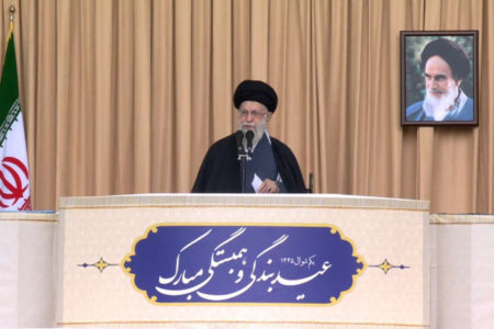 Days before Iranian forces strike Israel, Iranian leader Ayatollah Khamenei states that Israel will be "punished" for Damascus attack (Photo: PressTV)