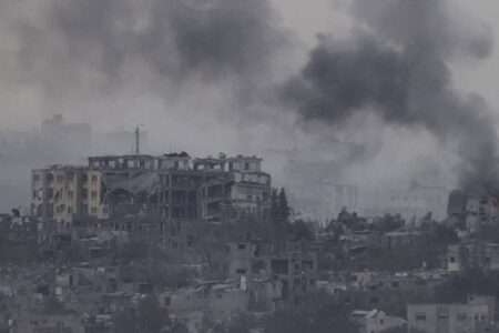 Gaza City after airstrikes in December 2023. Photo: Tasnim Agency/Wikimedia Commons