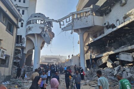 Destruction of Al-Shifa Hospital in Gaza, April 2024. Source: MSF Lebanon