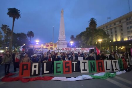 Rally in Buenos Aires, Argentina in support of Palestine. Photo: Gabi Barraza