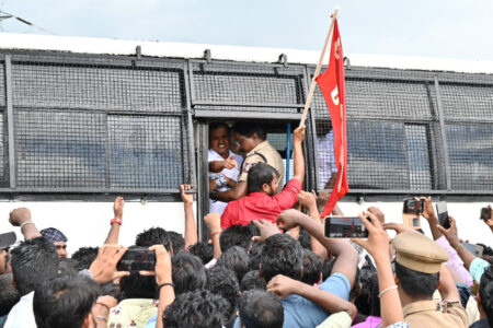 CITU State President A. Soundararasan, E. Muthukumar arrested (Photo: CPIM Tamilnadu)