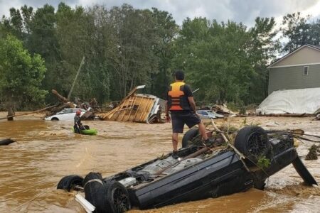 Volunteers encounter devastation in North Carolina. Photo: PSL