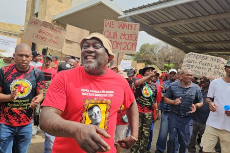 Picket outside Denel organized by NUMSA. Photo: NUMSA