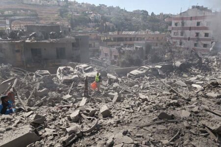 Airstrike on Nabatieh, South Lebanon. Photo: Al Akhbar