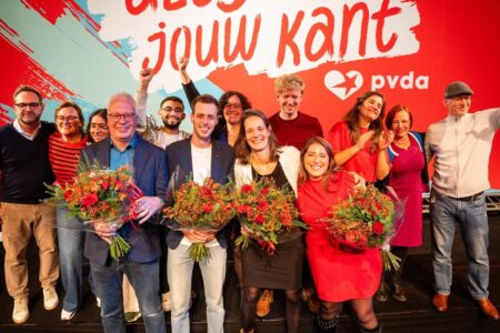 PVDA Antwerp candidates during election night. Source: PTB-PVDA/Facebook