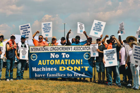ILA dock workers on strike in Houston (Photo: Party for Socialism and Liberation)