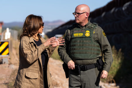 Harris speaks to Border Patrol agents on the campaign trail (Photo: @KamalaHarris/X)