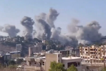 Israel attacks Nabatieh in Lebanon (Screenshot via X)