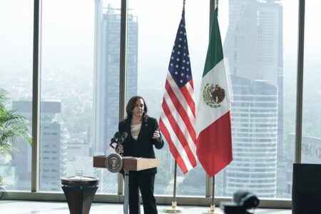 Kamala Harris in Mexico in June 2021. Photo: Kamala Harris VP / X