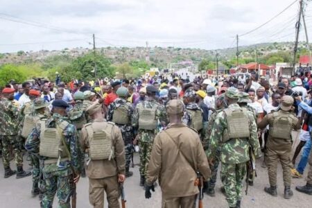 Protests against election results in Mozambique. Photo: X