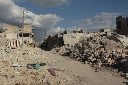 2013 destruction in Aleppo, Syria. Terrorist groups had withdrawn from Aleppo in 2016 and now have appeared to re-enter the city. Photo: Wikimedia Commons