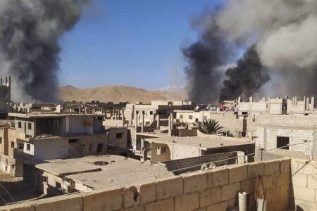 Israeli aggression on Palmyra, Syria. Photo via X
