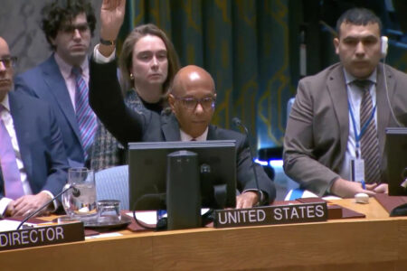 Deputy US envoy to the UN Robert Wood once again votes no on a UNSC ceasefire resolution (Photo: Screenshot via X)