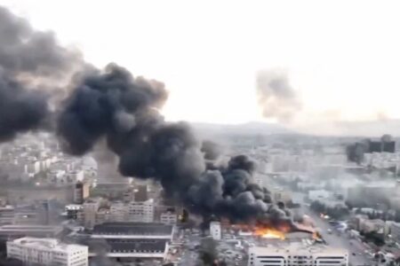 Israel carried out multiple airstrikes against the Syrian capital of Damascus on Sunday, December 8, after the fall of President Bashar al-Assad. Photo: Screenshot