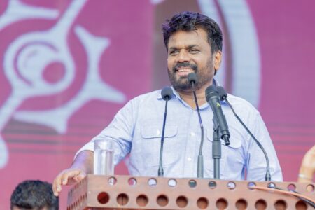 Anura Kumara Dissanayake en un mitin de campaña. Foto: Anura Kumara Dissanayake/X