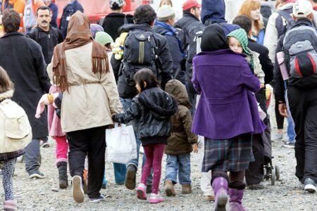 Syrian refugees in Germany in 2015. Photo:  Raimond Spekking / Wikimedia commons