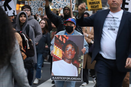 Demonstrators march in NYC following killing of Jordan Neely in May of 2023 (Photo: Vincent Tsai)