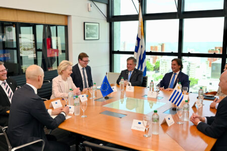 Ursula von der Leyen meets with Mercosur leaders in Montevideo (Photo via Ursula von der Leyen/X)