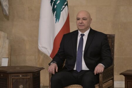 Lebanese Army Commander Jospeh Aoun was elected president on January 9. Photo via Al Manar