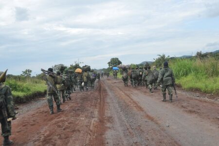 Soldiers marching in Goma, North Kivu, 2012. Photo: MONUSCO/Wikimedia Commons