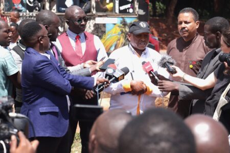 Legal and civil society leaders accompany two young men who were abducted to record their statements with the DCI on January 14.
(Photo: KNCHR/ X)