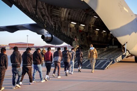 Deportation flight. Photo: Press Secretary Karoline Leavitt / White House