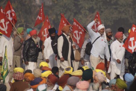 Farmers gathered in March 2024 in New Delhi to demand the government fulfill its commitments to farmers. Photo: AIKS