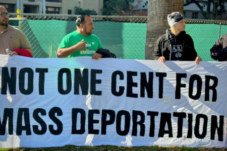 Immigrants in California protest in early December (Photo: 
NDLON)