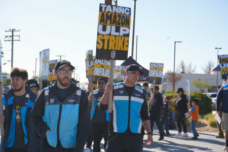 Amazon drivers went out on strike before the pre-holiday season (Photo: Amazon Teamsters)
