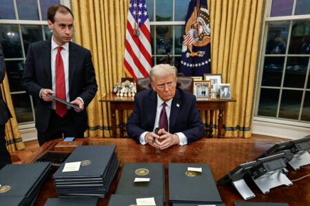 Trump signs a flurry of executive orders on his first day in office (Photo: The White House)