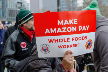 Center City Whole Foods Workers are organizing for better conditions and a living wage (Photo via UFCW Local 1776)