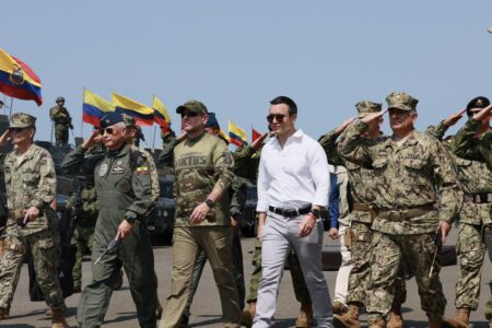 Ecuadorian President Daniel Noboa giving tactical vehicles to the Ecuadorian Army. Photo: Presidencia Ecuador