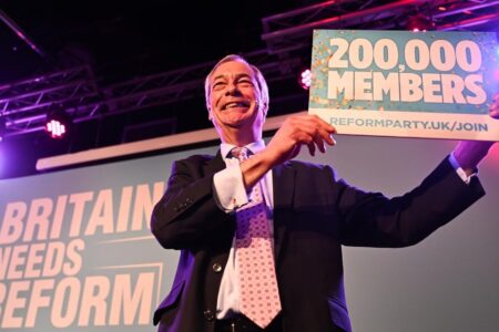 Reform UK’s membership is surging, while Labour has seen a sharp decline since taking power in 2024. Source: Nigel Farage/X